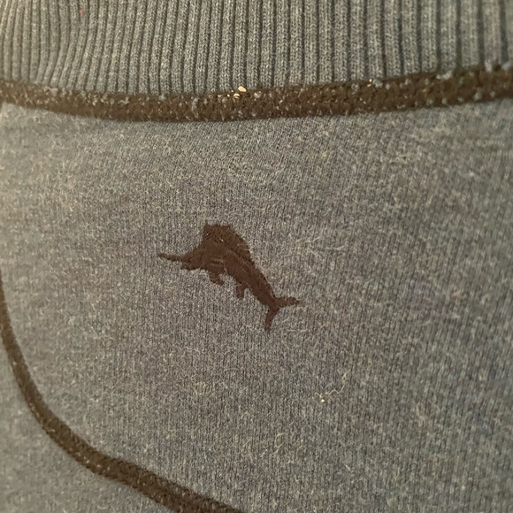 Tommy Bahama Reversible Quarter Zip Sweater - Mens Large Navy and Blue - Picture 7 of 7